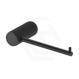 Matt Black Bella Vista Mica Fluted Round Stainless Steel Toilet Paper Holder