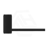 Matt Black Bella Vista Mica Fluted Round Stainless Steel Toilet Paper Holder