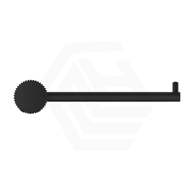 Matt Black Bella Vista Mica Fluted Round Stainless Steel Toilet Paper Holder