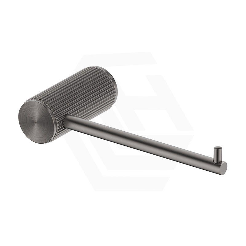 M#6(Gunmetal-Grey) Bella Vista Mica Fluted Round Stainless Steel Toilet Paper Holder