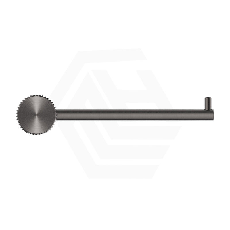 M#6(Gunmetal-Grey) Bella Vista Mica Fluted Round Stainless Steel Toilet Paper Holder