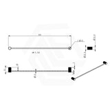 Bella Vista Mica Fluted 800mm Single Towel Rail In Various Colour CUT TO SIZE