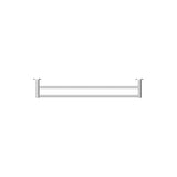 Bella Vista Mica 600/800mm Round Double Towel Rail Stainless Steel Cut to Size Variant Colour Available