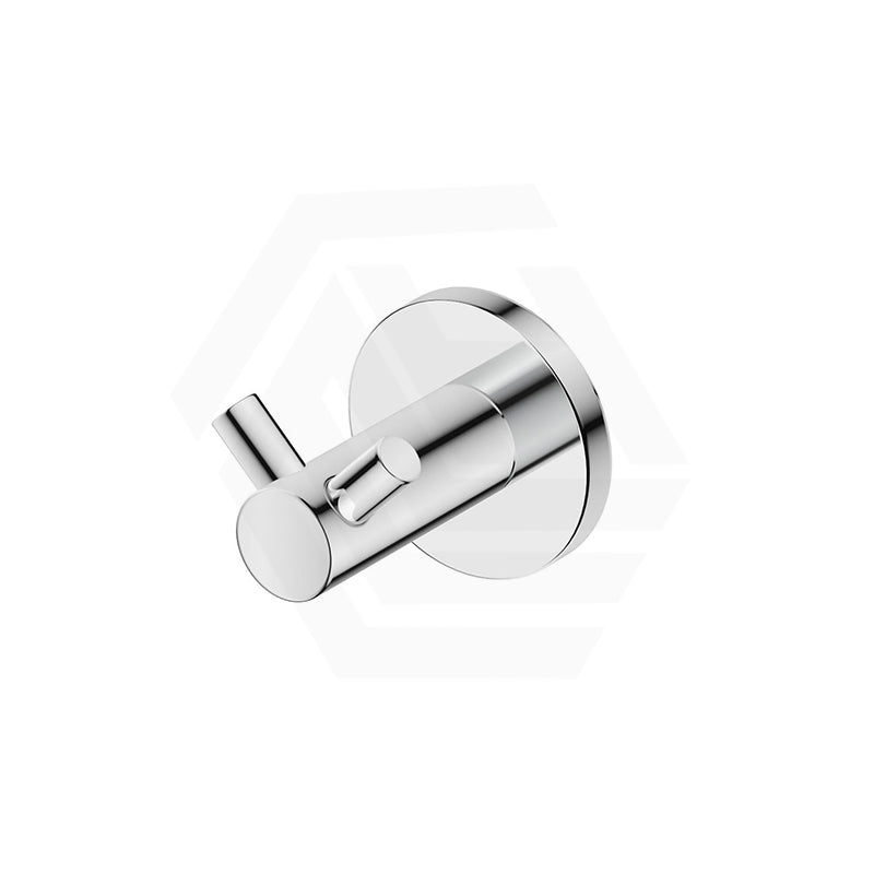 Bella Vista Mica 50mm Round Double Robe Hook Stainless Steel Variant Colour Available