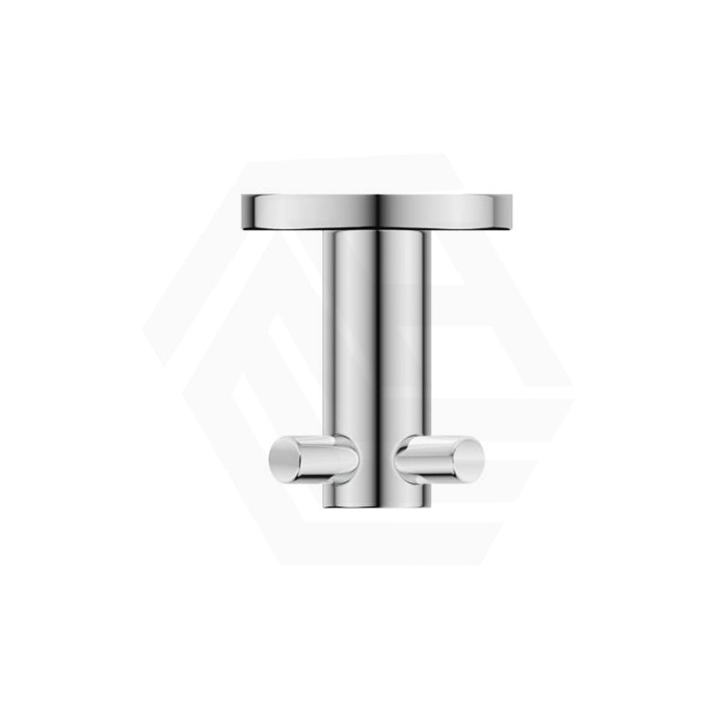 Bella Vista Mica 50mm Round Double Robe Hook Stainless Steel Variant Colour Available