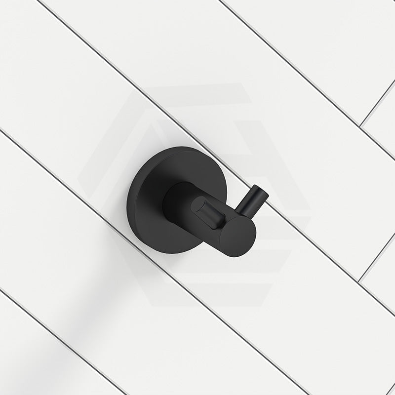 Bella Vista Mica 50mm Round Double Robe Hook Stainless Steel Variant Colour Available