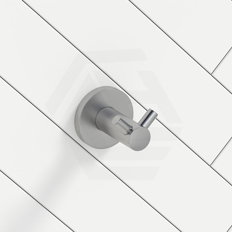 Bella Vista Mica 50mm Round Double Robe Hook Stainless Steel Variant Colour Available