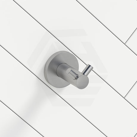 Bella Vista Mica 50mm Round Double Robe Hook Stainless Steel Variant Colour Available