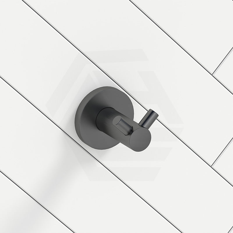 Bella Vista Mica 50mm Round Double Robe Hook Stainless Steel Variant Colour Available