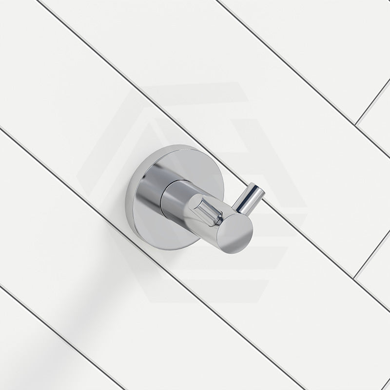 Bella Vista Mica 50mm Round Double Robe Hook Stainless Steel Variant Colour Available