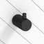Matt Black Bella Vista Mica Fluted Stainless Steel Round Robe Hook
