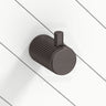 Dusk Bronze Bella Vista Mica Fluted Stainless Steel Round Robe Hook