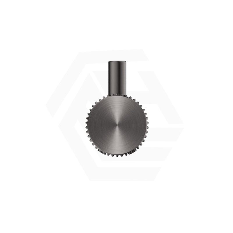 M#6(Gunmetal-Grey) Bella Vista Mica Fluted Stainless Steel Round Robe Hook