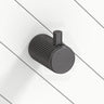 M#6(Gunmetal-Grey) Bella Vista Mica Fluted Stainless Steel Round Robe Hook