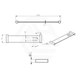 Bella Vista Mica 400mm Stainless Steel Towel Shelf Variant Colour Available