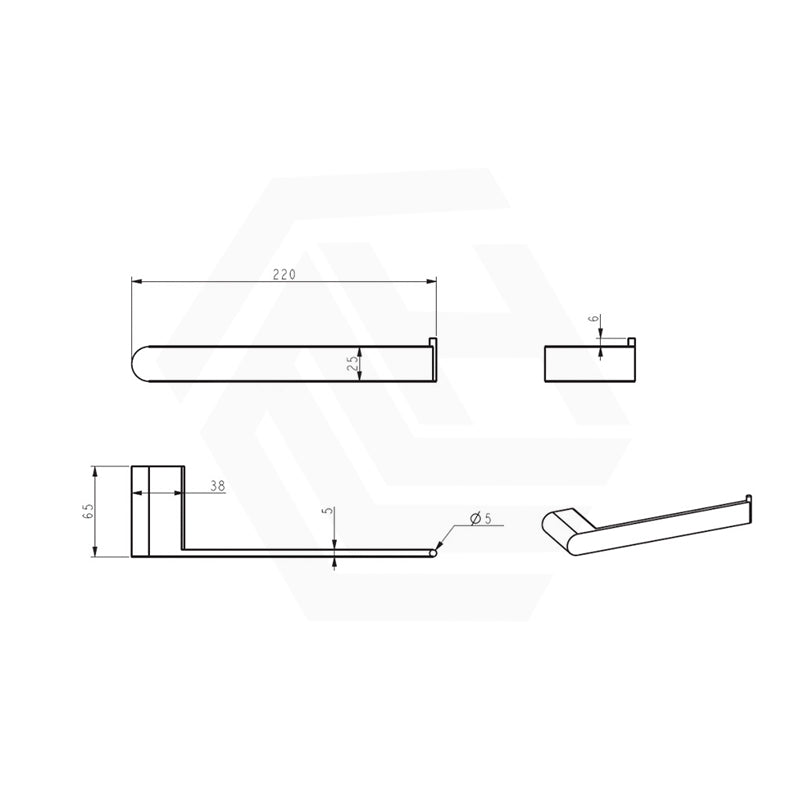 Bella Vista Supra Stainless Steel Wall Mounted Hand Towel Holder for Bathroom