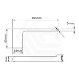 Bella Vista Supra Square Stainless Steel Toilet Paper Holder Wall Mounted Variant Colour Available