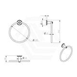 Bella Vista Mica Heritage 200mm Round Hand Towel Ring Stainless Steel Variant Colour Available