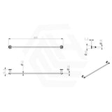 Bella Vista Mica Heritage 600/800mm Round Single Towel Rail Stainless Steel Cut to Size Variant Colour Available