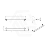 Bella Vista Mica Heritage 600/800mm Round Double Towel Rail Stainless Steel Cut to Size Variant Colour Available