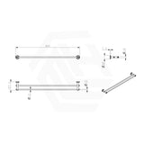 Bella Vista Mica Heritage 600/800mm Round Double Towel Rail Stainless Steel Cut to Size Variant Colour Available