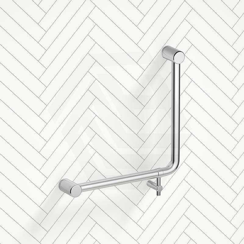 Bella Vista Mica Care 450x450mm Curved 90° Stainless Steel Ambulant Grab Rail Available In Colors