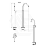Bella Vista Mica Heritage Stainless Steel Freestanding Bath Spout & Mixer in Various Colours