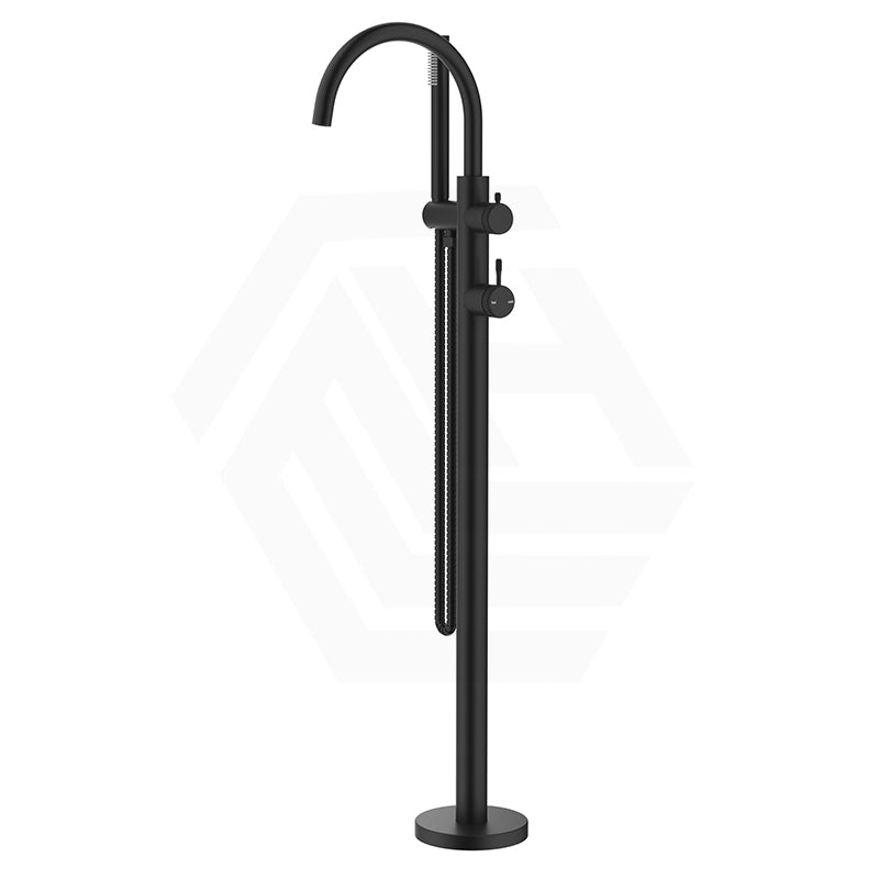 Bella Vista Mica Fluted Freestanding Stainless Steel Bath Spout With Hand Shower Available In Colours