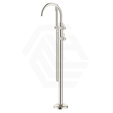 Bella Vista Mica Fluted Freestanding Stainless Steel Bath Spout With Hand Shower Available In Colours