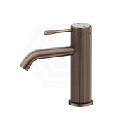 Dusk Bronze Bella Vista Mica Fluted Stainless Steel Short Basin Mixer