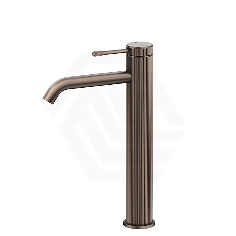 Dusk Bronze Bella Vista Mica Fluted Stainless Steel Tall Basin Mixer