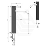 Bella Vista Mica Fluted Stainless Steel Tall Basin Mixer