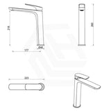 Bella Vista Kaza Tall Basin Mixer Solid Brass