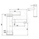 Bella Vista Mica Short Basin Mixer Stainless Steel Straight Spout Variant Colors Available
