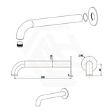 Bella Vista Mica 160/220/250mm Stainless Steel Bath/Basin Spout Wall Mounted Available in Colors