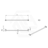 Bella Vista Mica Care 900/1200mm Stainless Steel Horizontal Grab Rail Cut To Size In Various Colors