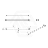 Bella Vista Mica Care 900/1200mm Stainless Steel Horizontal Grab Rail Cut To Size In Various Colors