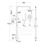 Bella Vista Mica Round Twin Rail Shower Set Variant Colors Available