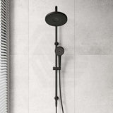 Bella Vista Mica Gooseneck Round Twin Rail Shower Set Variant Colors Available