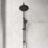 Bella Vista Mica Gooseneck Round Twin Rail Shower Set Variant Colors Available