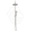 Bella Vista Mica Gooseneck Round Twin Rail Shower Set Variant Colors Available