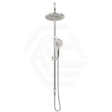 Bella Vista Mica Gooseneck Round Twin Rail Shower Set Variant Colors Available