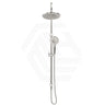 Bella Vista Mica Gooseneck Round Twin Rail Shower Set Variant Colors Available