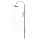 Bella Vista Mica Gooseneck Round Twin Rail Shower Set Variant Colors Available
