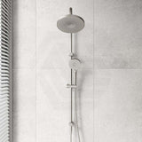 Bella Vista Mica Gooseneck Round Twin Rail Shower Set Variant Colors Available