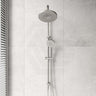 Bella Vista Mica Gooseneck Round Twin Rail Shower Set Variant Colors Available