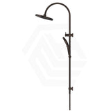 Bella Vista Mica Gooseneck Round Twin Rail Shower Set Variant Colors Available