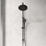 Bella Vista Mica Gooseneck Round Twin Rail Shower Set Variant Colors Available