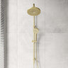 Bella Vista Mica Gooseneck Round Twin Rail Shower Set Variant Colors Available