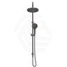 Bella Vista Mica Gooseneck Round Twin Rail Shower Set Variant Colors Available